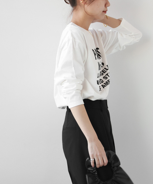 JOURNAL STANDARD relume(ジャーナルスタンダード レリューム)の「PARKINGロゴロングスリーブTEE(Tシャツ/カットソー・レディース・ホワイト/ホワイト系その他・FREE)」の19枚目の写真