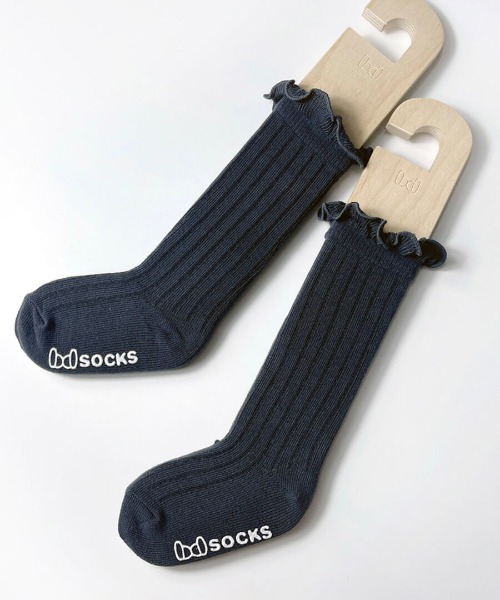 Rora（ローラ）の「ロージー ハイソックス 靴下 / 白 グレー パープル ピンク グリーン（ソックス/靴下・キッズ・パープル/チャコールグレー/グリーン/オフホワイト/ピンク・18-20cm/20-22cm/16-18cm）」の13枚目の写真