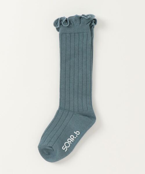 Rora（ローラ）の「ロージー ハイソックス 靴下 / 白 グレー パープル ピンク グリーン（ソックス/靴下・キッズ・パープル/チャコールグレー/グリーン/オフホワイト/ピンク・18-20cm/20-22cm/16-18cm）」の21枚目の写真