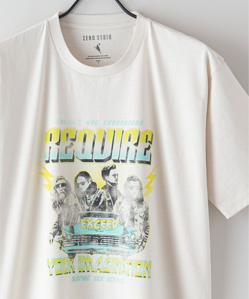 LB/S （エルビーエス）の「汗染みの目立ちにくいTシャツ ZEROSTAIN ゼロステイン　撥水性　UVカット スラブプリント バックプリント　Tシャツ（Tシャツ/カットソー・メンズ・ブラック/その他/ネイビー/その他1/その他2/ブラック系その他/アイボリー/カーキ・SMALL/MEDIUM/LARGE/X-LARGE）」の8枚目の写真