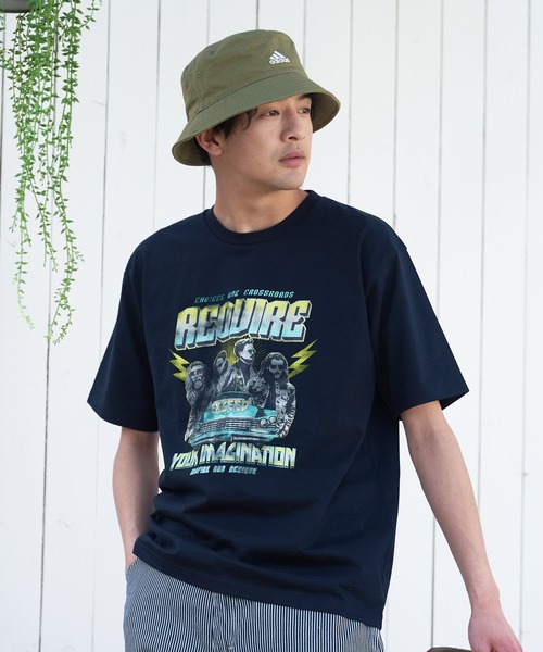 LB/S （エルビーエス）の「汗染みの目立ちにくいTシャツ ZEROSTAIN ゼロステイン　撥水性　UVカット スラブプリント バックプリント　Tシャツ（Tシャツ/カットソー・メンズ・ブラック/その他/ネイビー/その他1/その他2/ブラック系その他/アイボリー/カーキ・SMALL/MEDIUM/LARGE/X-LARGE）」の3枚目の写真