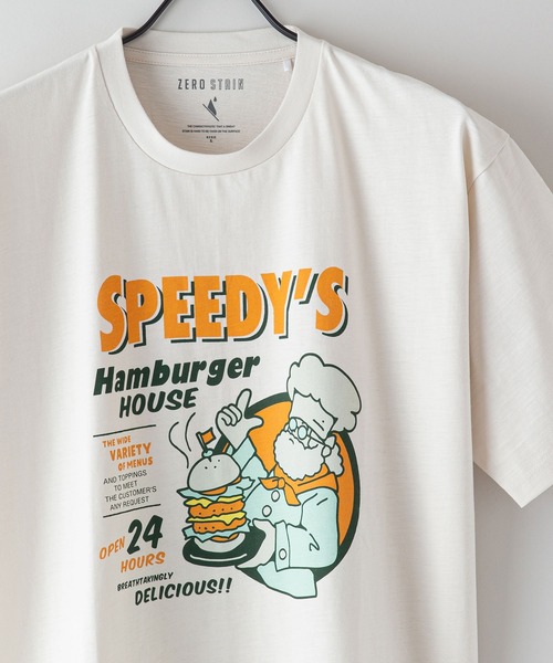 LB/S （エルビーエス）の「汗染みの目立ちにくいTシャツ ZEROSTAIN ゼロステイン　撥水性　UVカット スラブプリント バックプリント　Tシャツ（Tシャツ/カットソー・メンズ・ブラック/その他/ネイビー/その他1/その他2/ブラック系その他/アイボリー/カーキ・SMALL/MEDIUM/LARGE/X-LARGE）」の7枚目の写真