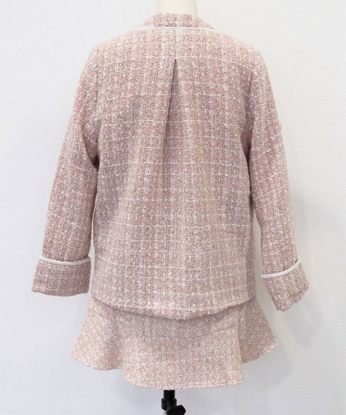 TITTY&CO.(ティティーアンドコー)の「【TITTY&CO.】ノーカラーツイードジャケット(ノーカラージャケット・レディース・ホワイト/ピンク系その他・FREE)」の8枚目の写真