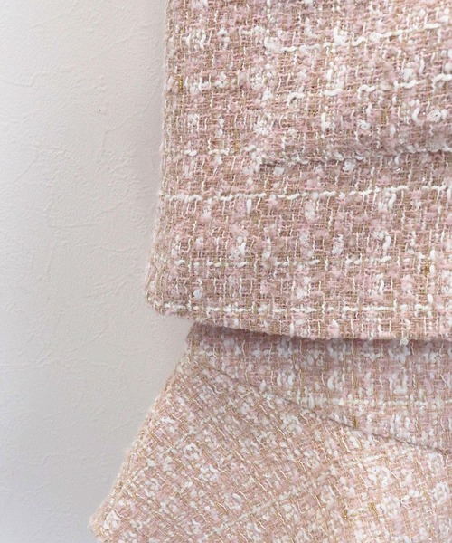 TITTY&CO.(ティティーアンドコー)の「【TITTY&CO.】ノーカラーツイードジャケット(ノーカラージャケット・レディース・ホワイト/ピンク系その他・FREE)」の6枚目の写真