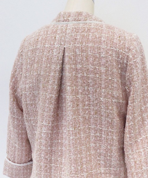 TITTY&CO.(ティティーアンドコー)の「【TITTY&CO.】ノーカラーツイードジャケット(ノーカラージャケット・レディース・ホワイト/ピンク系その他・FREE)」の16枚目の写真