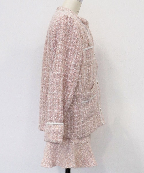 TITTY&CO.(ティティーアンドコー)の「【TITTY&CO.】ノーカラーツイードジャケット(ノーカラージャケット・レディース・ホワイト/ピンク系その他・FREE)」の14枚目の写真