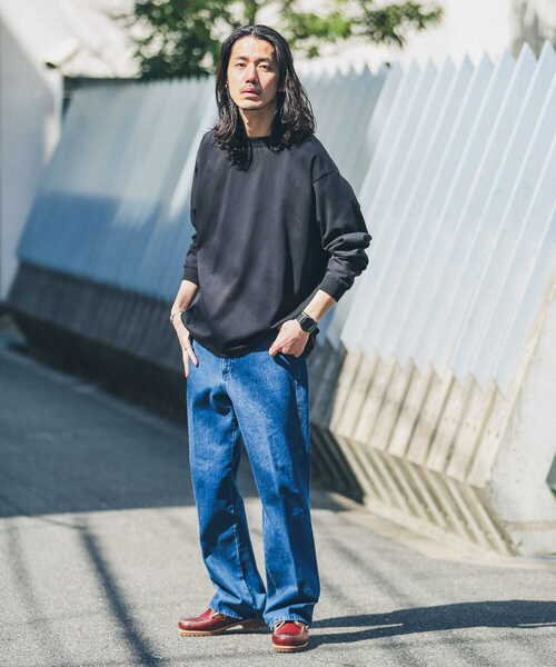 URBAN RESEARCH Sonny Label（アーバンリサーチサニーレーベル）の「コンパクトスムースポンチロングスリーブTシャツ（Tシャツ/カットソー・メンズ・ブラック/オフホワイト/ブラウン・MEDIUM/LARGE）」の9枚目の写真