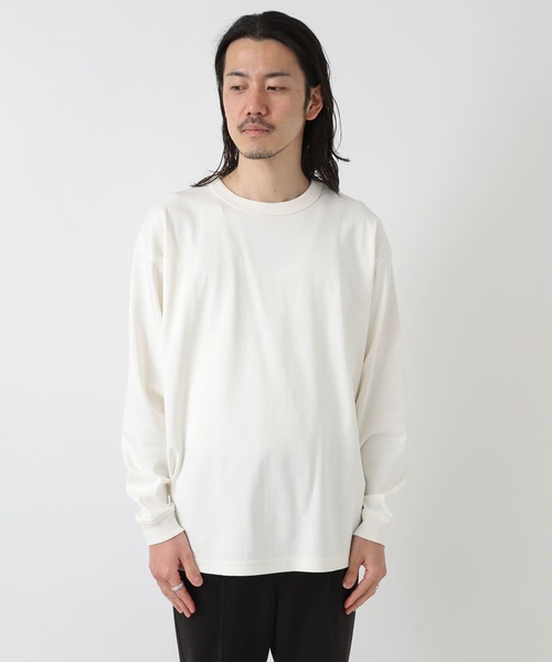 URBAN RESEARCH Sonny Label（アーバンリサーチサニーレーベル）の「コンパクトスムースポンチロングスリーブTシャツ（Tシャツ/カットソー・メンズ・ブラック/オフホワイト/ブラウン・MEDIUM/LARGE）」の22枚目の写真