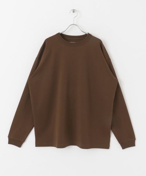 URBAN RESEARCH Sonny Label（アーバンリサーチサニーレーベル）の「コンパクトスムースポンチロングスリーブTシャツ（Tシャツ/カットソー・メンズ・ブラック/オフホワイト/ブラウン・MEDIUM/LARGE）」の12枚目の写真