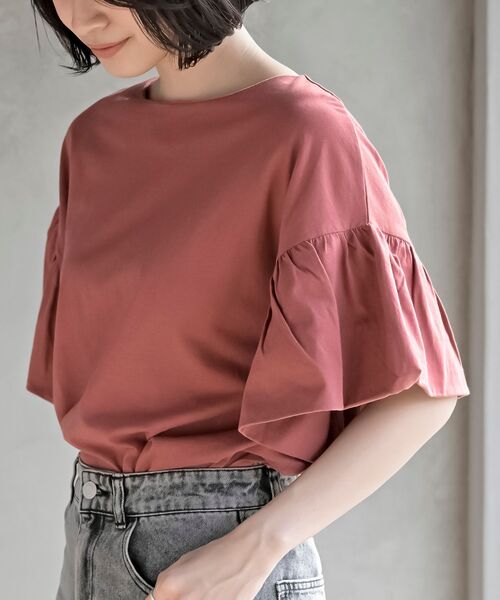 rps(アールピーエス)の「バルーンスリーブT(Tシャツ/カットソー・レディース・ブラック/グレイッシュベージュ/オフホワイト/マスタード/オレンジ系その他・フリー)」の5枚目の写真