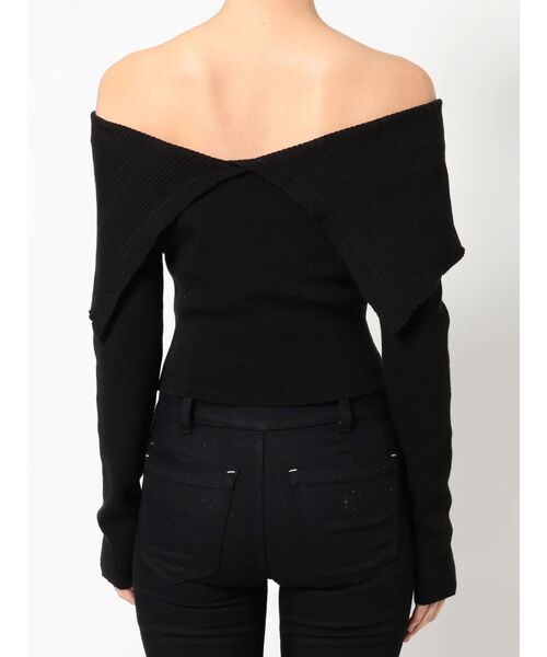 EMODA(エモダ)の「オーバーカラーデコルテニット(ニット/セーター・レディース・ベージュ/パープル/ブラック・FREE)」の12枚目の写真