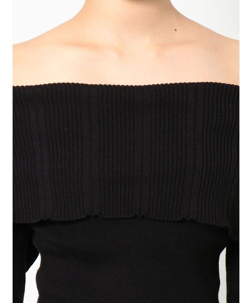 EMODA(エモダ)の「オーバーカラーデコルテニット(ニット/セーター・レディース・ベージュ/パープル/ブラック・FREE)」の13枚目の写真