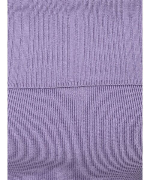 EMODA(エモダ)の「オーバーカラーデコルテニット(ニット/セーター・レディース・ベージュ/パープル/ブラック・FREE)」の18枚目の写真