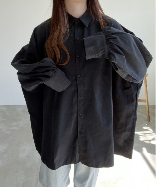 Nana(ナナ)の「ベーシックオーバーシャツ(シャツ/ブラウス・レディース・ホワイト/ブラック・FREE)」の3枚目の写真