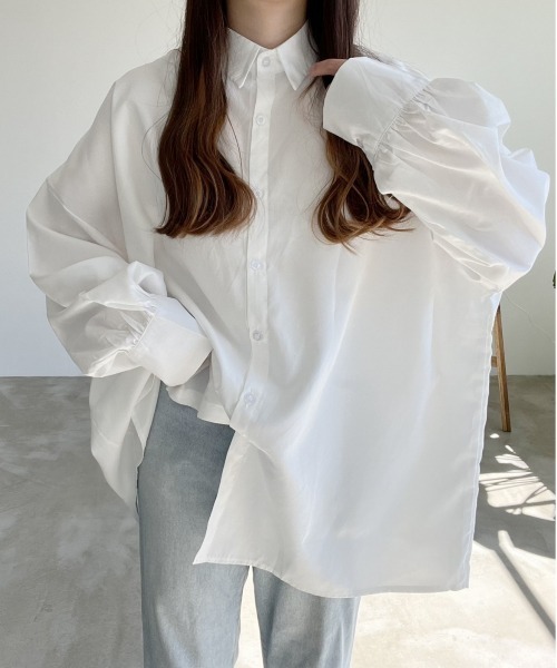 Nana(ナナ)の「ベーシックオーバーシャツ(シャツ/ブラウス・レディース・ホワイト/ブラック・FREE)」の9枚目の写真