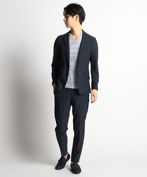 HIDEAWAYS NICOLE(ハイダウェイニコル)の「3Dメッシュサッカーパンツ(スラックス・メンズ・ネイビー/チェック/グレー/ブラック・SMALL/MEDIUM/LARGE/X-LARGE)」の5枚目の写真