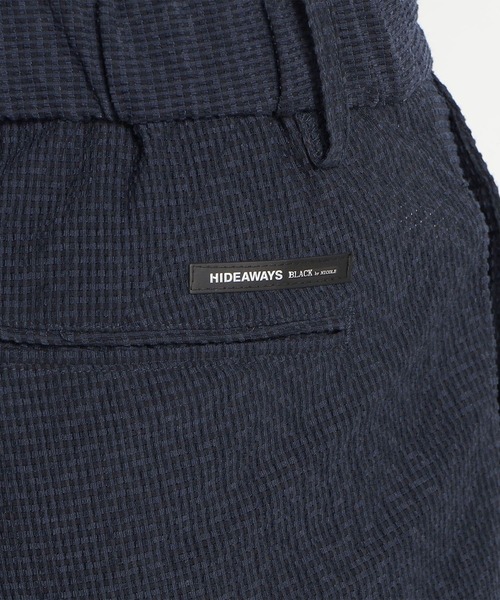 HIDEAWAYS NICOLE(ハイダウェイニコル)の「3Dメッシュサッカーパンツ(スラックス・メンズ・ネイビー/チェック/グレー/ブラック・SMALL/MEDIUM/LARGE/X-LARGE)」の11枚目の写真