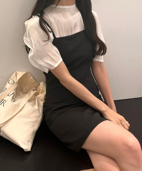 cuorequal(クオレコール)の「すらっと細見えキャミワンピース(ワンピース・レディース・ブラック・SMALL/MEDIUM/LARGE/X-LARGE)」の1枚目の写真