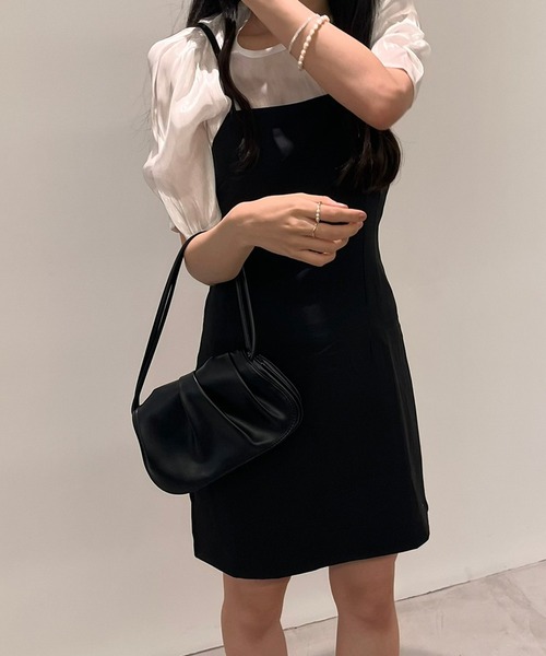 cuorequal(クオレコール)の「すらっと細見えキャミワンピース(ワンピース・レディース・ブラック・SMALL/MEDIUM/LARGE/X-LARGE)」の10枚目の写真