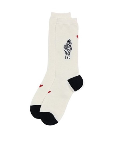 BOHEMIANS(ボヘミアンズ)の「BOHEMIANS/ボヘミアンズ LOVE ZEBRA SOCKS ラブゼブラソックス BSX-17(ソックス/靴下・レディース・ブルー/ブラック/ナチュラル・F)」の1枚目の写真