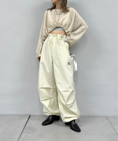 WHO'S WHO gallery（フーズフーギャラリー）の「ギャザーデザインニットソー（Tシャツ/カットソー・レディース・ホワイト/ブラック/ベージュ/ブルー/オレンジ・FREE）」の12枚目の写真