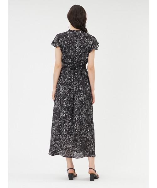 FRAY I.D（フレイアイディー）の「マルチプリントシフォンフリルワンピース（ワンピース・レディース・ブラック/アイボリー/ネイビー・0/00/1）」の10枚目の写真