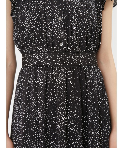 FRAY I.D（フレイアイディー）の「マルチプリントシフォンフリルワンピース（ワンピース・レディース・ブラック/アイボリー/ネイビー・0/00/1）」の14枚目の写真