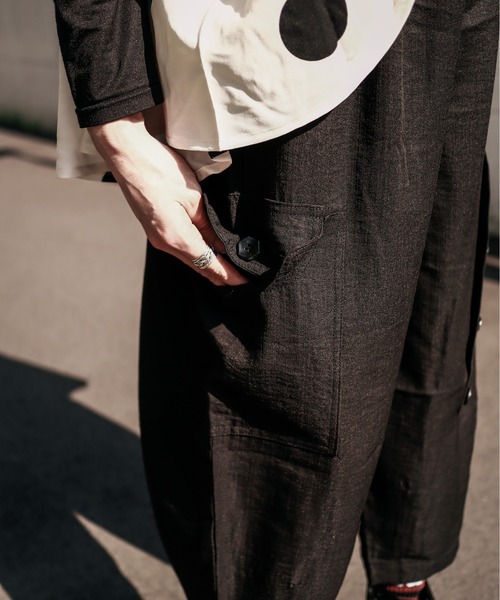 rovtski（ロフトスキー）の「斜めボタンコクーンパンツ（その他パンツ・レディース・グレー/ブラック・FREE）」の12枚目の写真