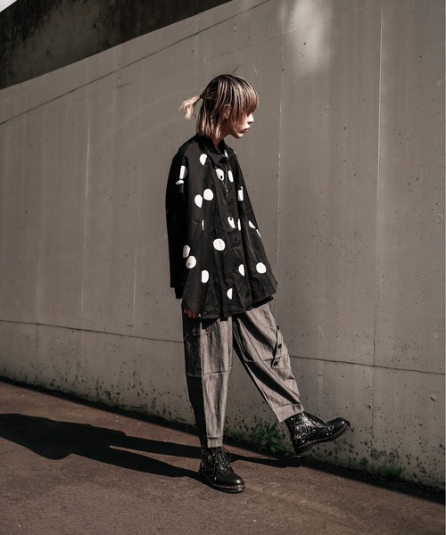 rovtski（ロフトスキー）の「斜めボタンコクーンパンツ（その他パンツ・レディース・グレー/ブラック・FREE）」の18枚目の写真