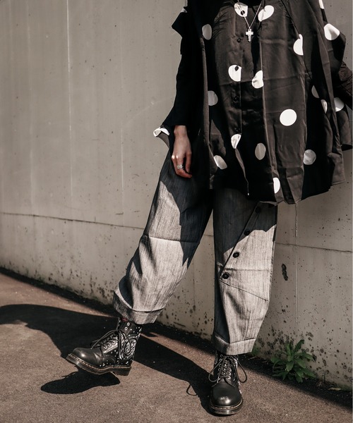 rovtski（ロフトスキー）の「斜めボタンコクーンパンツ（その他パンツ・レディース・グレー/ブラック・FREE）」の19枚目の写真