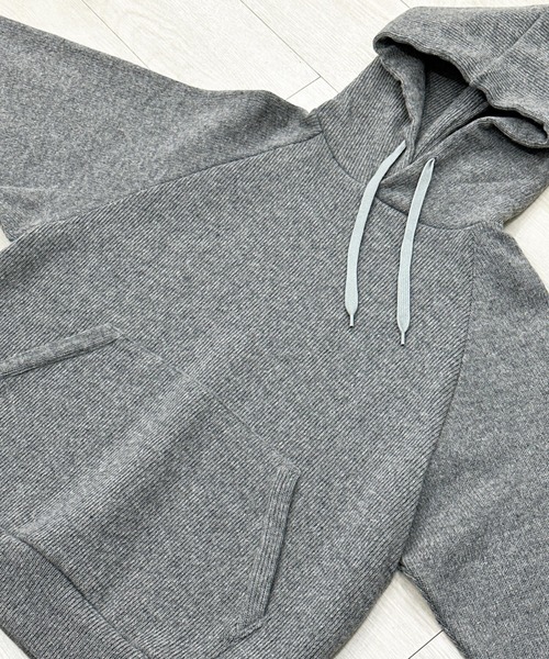 KIIT（キート）の「KIIT HOODIE TOPS (KIP-T96-100)（パーカー・メンズ・グレー/ブラウン・3/1/2）」の5枚目の写真