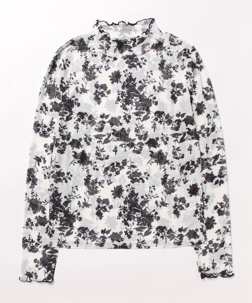 one way(ワンウェイ)の「花柄メッシュトップス(Tシャツ/カットソー・レディース・ベージュ・FREE)」の1枚目の写真