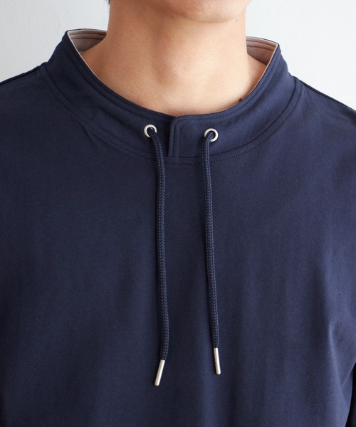 ikka(イッカ)の「ヒヤテックルーイカラー5分袖(Tシャツ/カットソー・メンズ・ネイビー/グレー/ブルー/グリーン/ワイン・S/M/L/XL)」の19枚目の写真