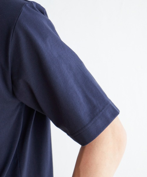 ikka(イッカ)の「ヒヤテックルーイカラー5分袖(Tシャツ/カットソー・メンズ・ネイビー/グレー/ブルー/グリーン/ワイン・S/M/L/XL)」の11枚目の写真