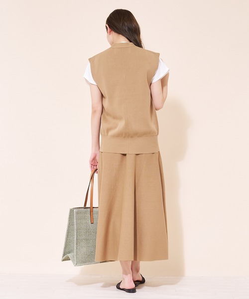 ADAWAS（アダワズ）の「【ADAWAS】ニットベスト（ベスト・レディース・ダークネイビー/モカ・2）」の11枚目の写真