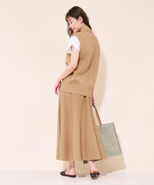 ADAWAS（アダワズ）の「【ADAWAS】ニットベスト（ベスト・レディース・ダークネイビー/モカ・2）」の12枚目の写真