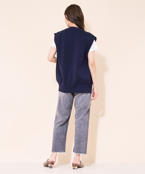 ADAWAS（アダワズ）の「【ADAWAS】ニットベスト（ベスト・レディース・ダークネイビー/モカ・2）」の21枚目の写真