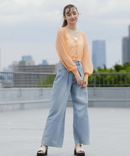 archives（アルシーヴ）の「タックワイドデニム（デニムパンツ・レディース・サックスブルー/ブルー・SMALL/MEDIUM）」の9枚目の写真