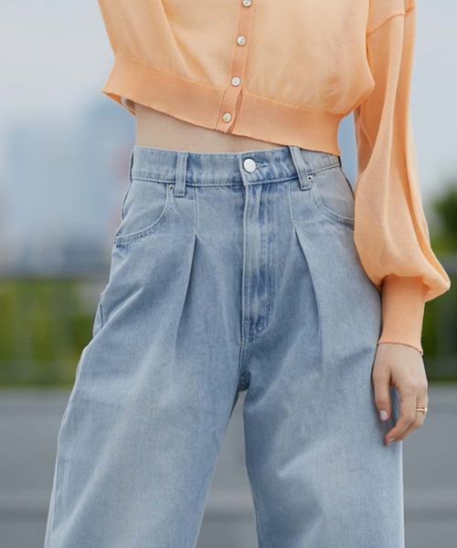 archives（アルシーヴ）の「タックワイドデニム（デニムパンツ・レディース・サックスブルー/ブルー・SMALL/MEDIUM）」の7枚目の写真