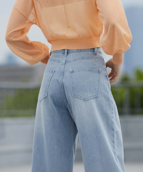 archives（アルシーヴ）の「タックワイドデニム（デニムパンツ・レディース・サックスブルー/ブルー・SMALL/MEDIUM）」の8枚目の写真