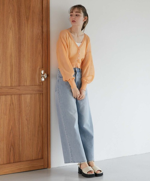 archives（アルシーヴ）の「タックワイドデニム（デニムパンツ・レディース・サックスブルー/ブルー・SMALL/MEDIUM）」の11枚目の写真