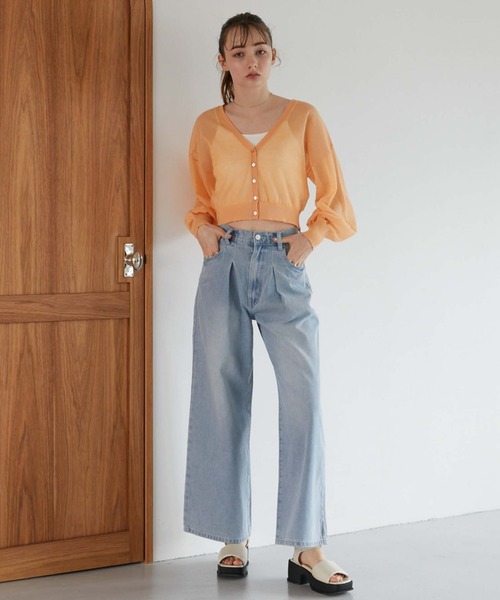 archives（アルシーヴ）の「タックワイドデニム（デニムパンツ・レディース・サックスブルー/ブルー・SMALL/MEDIUM）」の13枚目の写真