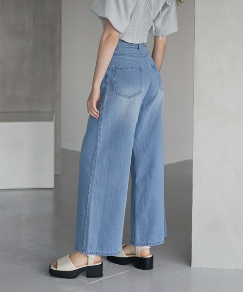 archives（アルシーヴ）の「タックワイドデニム（デニムパンツ・レディース・サックスブルー/ブルー・SMALL/MEDIUM）」の16枚目の写真