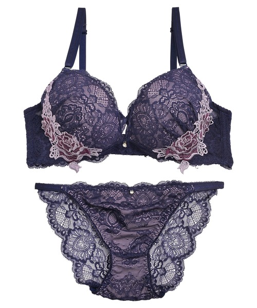 DRW（ドロー）の「納得盛れ感！美谷間魅せブラ＆透けショーツセット