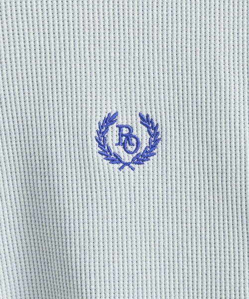 Rocky Monroe(ロッキーモンロー)の「オーバーサイズ ワンポイント刺繍 ワッフル半袖Tシャツ(Tシャツ/カットソー・メンズ・ブラック/パープル/グレー/イエロー/グリーン/アイボリー・M/L/XL)」の14枚目の写真