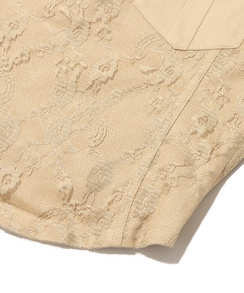 atmos pink（アトモスピンク）の「atmos pink コルセット風 レースタンク（タンクトップ・レディース・ホワイト/ブラック/ベージュ・S/M）」の9枚目の写真