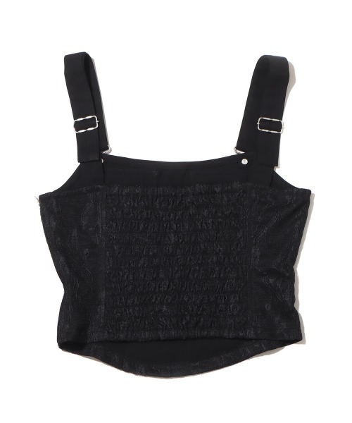 atmos pink（アトモスピンク）の「atmos pink コルセット風 レースタンク（タンクトップ・レディース・ホワイト/ブラック/ベージュ・S/M）」の18枚目の写真