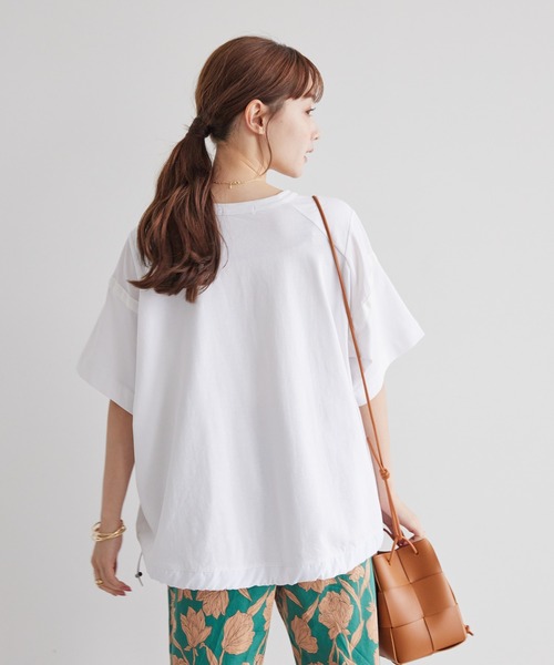 AMERICAN HOLIC(アメリカンホリック)の「ドロスト異素材切り替えカットプルオーバー(Tシャツ/カットソー・レディース・ネイビー/オフホワイト/その他7・M/L)」の18枚目の写真