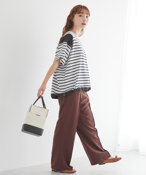 AMERICAN HOLIC(アメリカンホリック)の「ドロスト異素材切り替えカットプルオーバー(Tシャツ/カットソー・レディース・ネイビー/オフホワイト/その他7・M/L)」の21枚目の写真