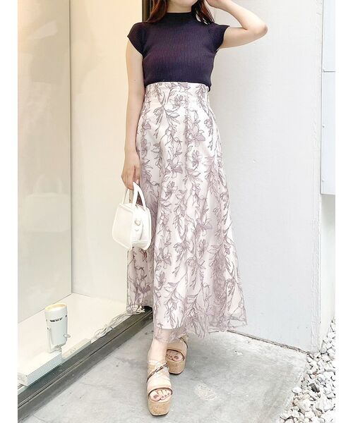 MERCURYDUO（マーキュリーデュオ）の「2WAYスリットフレンチスリーブニット（ニット/セーター・レディース・ライム/オフホワイト/チャコールグレー/ライトブルー・FREE）」の11枚目の写真